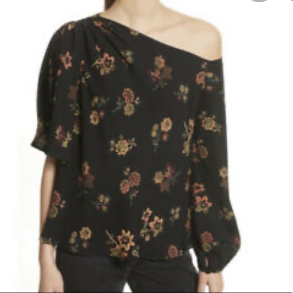 A.L.C Marissa one-shoulder floral top